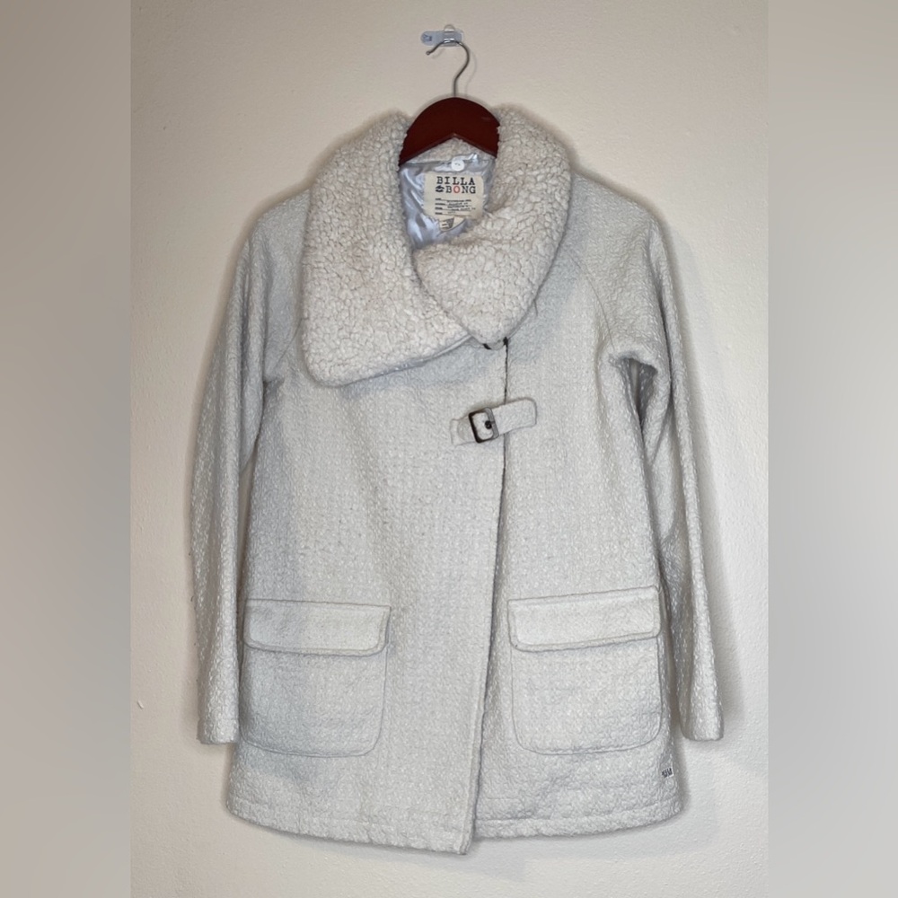 BILLABONG Tweed and Sherpa Coat